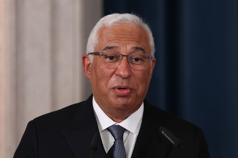 &copy; Reuters. Portuguese Prime Minister Antonio Costa speaks during the swearing-in ceremony of his new government, at Ajuda Palace in Lisbon, Portugal March 30, 2022. REUTERS/Rodrigo Antunes/File Photo
