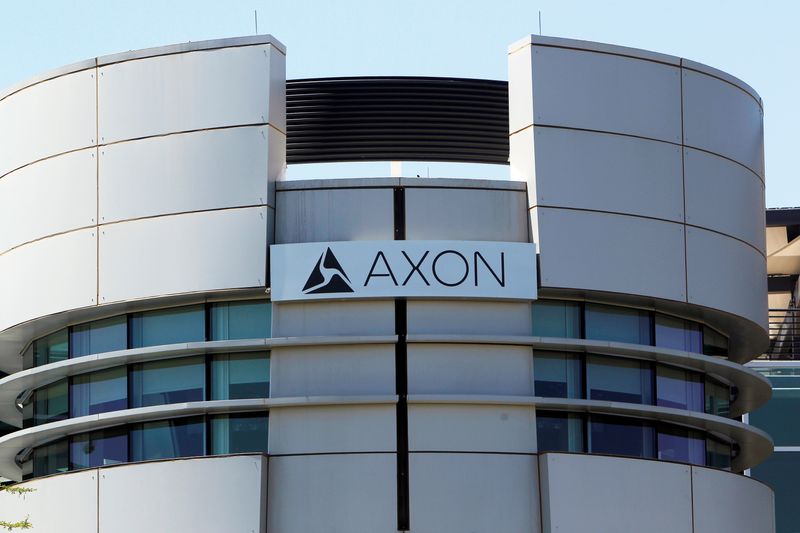 &copy; Reuters. The headquarters for Axon Enterprise Inc, formerly Taser International, is seen in Scottsdale, Aizona, U.S., May 17, 2017.  REUTERS/Ricardo Arduengo