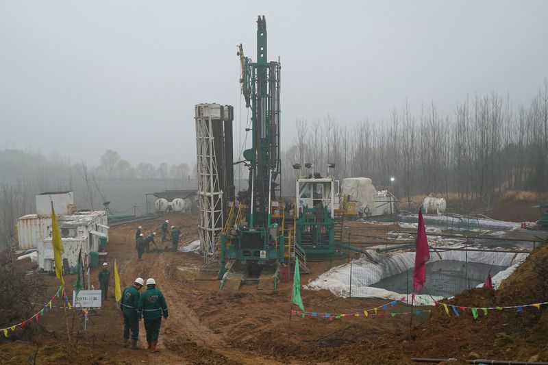 &copy; Reuters. Trabalhadores em local de perfuração de metano em jazidas de carvão em Jincheng, na China
14/11/2018
REUTERS/Joseph Campbell