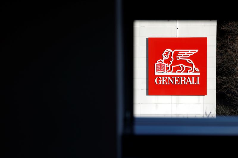 &copy; Reuters. An Assicurazioni Generali SpA's logo is seen on a building of their offices in Saint-Denis, near Paris, France, February 27, 2018. REUTERS/Benoit Tessier/File photo