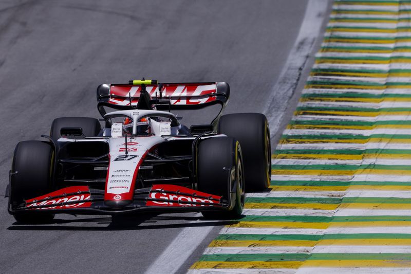 &copy; Reuters. نيكو هولكنبرج سائق هاس خلال سباق الجائزة الكبري البرازيلي في ساوباولو ضمن بطولة العالم لسباقات فورمولا 1 يوم الرابع من نوفمبر تشرين الثاني 2