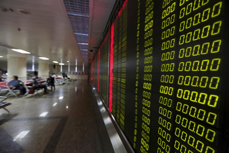 &copy; Reuters. FILE PHOTO: Investors wait for China's stock market to open in front of an electronic board at a brokerage house in Beijing, China, January 8, 2016.  REUTERS/Jason Lee/File Photo