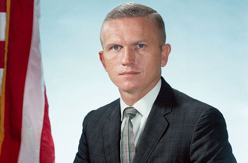 &copy; Reuters. NASA astronaut Frank Borman in an undated photo. Borman served as the commander of Apollo 8, the first mission to fly around the world.   Courtesy NASA/Handout via REUTERS/File Photo