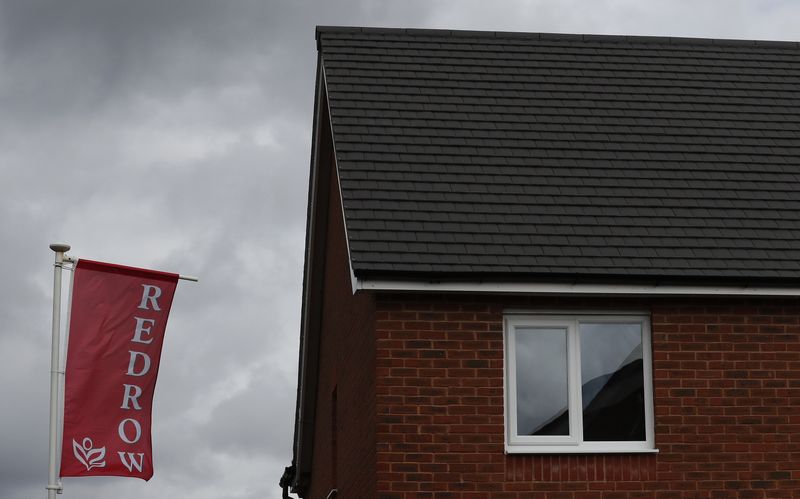 &copy; Reuters. The company logo of construction company Redrow is pictured on a flag at a new housing development near Manchester northern England, April 7, 2016. REUTERS/Phil Noble/File Photo