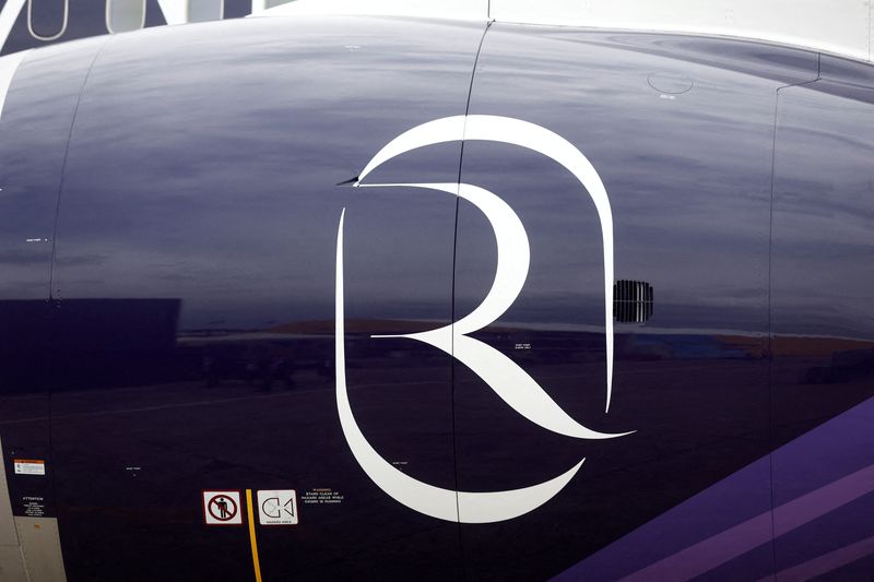 &copy; Reuters. FILE PHOTO: A Riyadh Air Boeing 787-9 Dreamliner is displayed at the 54th International Paris Air Show at Le Bourget Airport near Paris, France, June 20, 2023. REUTERS/Benoit Tessier/File Photo