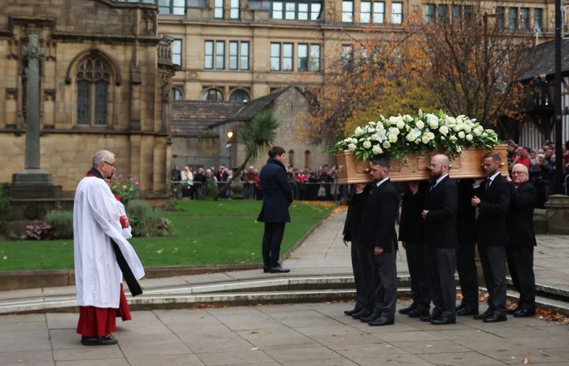 &copy; Reuters. Funeral do ex-jogador da Inglaterra e do Manchester United Bobby Charlton
13/11/2023
REUTERS/Phil Noble