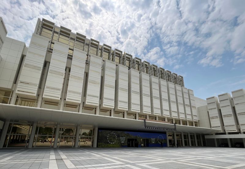 &copy; Reuters. Le palais présidentiel du Gabon dans la capitale de Libreville. /Photo prise le 2 mars 2023/REUTERS/Elizabeth Pineau