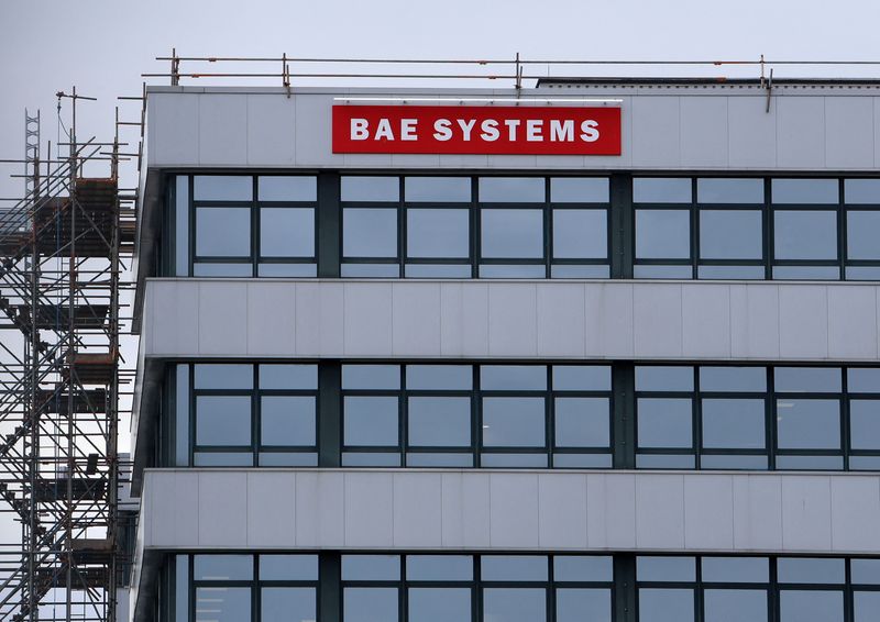 &copy; Reuters. BAE Systems building in Rochester, during a protest in support of Palestinians in Gaza, amid the ongoing conflict between Israel and the Palestinian Islamist group Hamas, in Rochester, Kent, Britain, November 10, 2023. REUTERS/Susannah Ireland/File photo