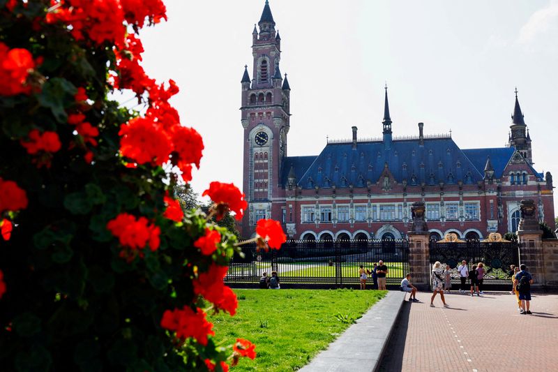 &copy; Reuters. FILE PHOTO: A general view of the International Court of Justice (ICJ) in The Hague, Netherlands August 22, 2023. REUTERS/Piroschka van de Wouw/File Photo