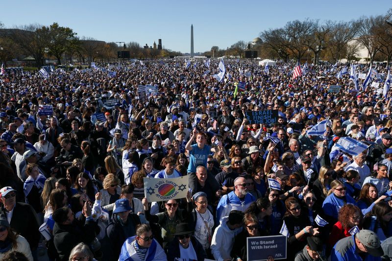 &copy; Reuters. Manifestação pró-Israel em Washington
14/11/2023
REUTERS/Leah Millis