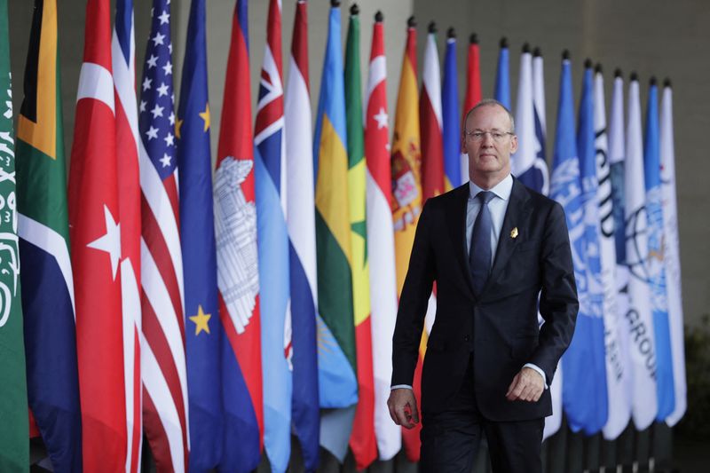 &copy; Reuters. FILE PHOTO: Financial Stability Board (FSB) Chair Klaas Knot arrives for the G20 Leaders' Summit in Bali, Indonesia, November 15, 2022. Mast Irham/Pool via REUTERS