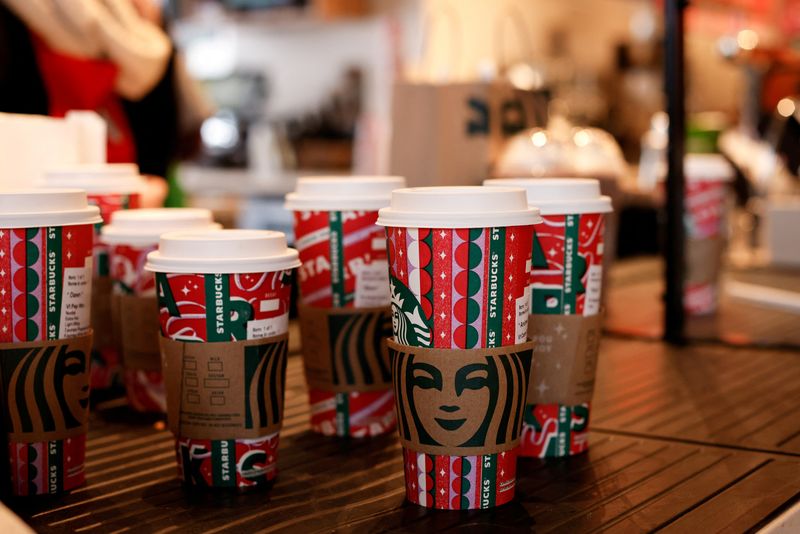 Starbucks employees at hundreds of US stores walkout on Red Cup day