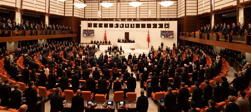 &copy; Reuters. البرلمان التركي يجتمع لإقامة حفل أداء اليمين بحضور الرئيس رجب طيب أردوغان في أنقرةيوم 2 يونيو حزيران 2023. تصوير: أوميت بكطاش - رويترز