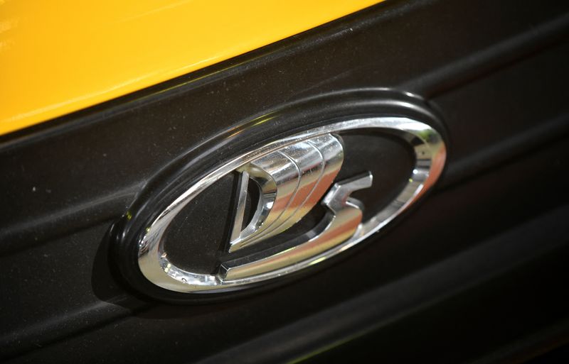 &copy; Reuters. A view shows the logo of Russian carmaker AvtoVAZ at the company's factory museum in the city of Togliatti, Russia, August 30, 2023. REUTERS/Alexander Manzyuk