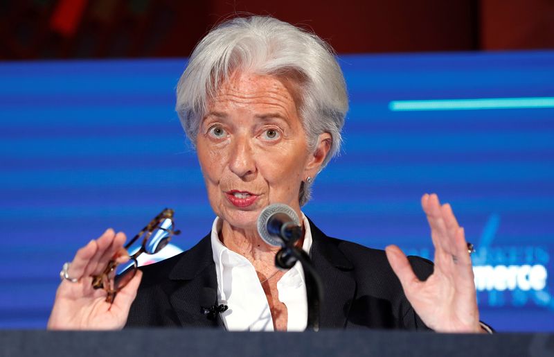 &copy; Reuters. La presidente della Banca centrale europea Christine Lagarde a Washington, 2 aprile 2019. REUTERS/Kevin Lamarque/File photo