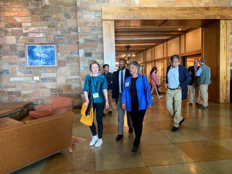 &copy; Reuters. Federal Reserve Bank of Boston President Susan Collins heads in to attend the opening dinner of the Kansas City Fed's annual economic symposium in Jackson Hole, Wyoming, U.S., August 24, 2023. REUTERS/Ann Saphir