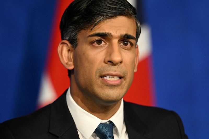 &copy; Reuters. FILE PHOTO: Britain's Prime Minister Rishi Sunak holds a press conference, on November 15, 2023 in London, Britain. Leon Neal/Pool via REUTERS/File Photo