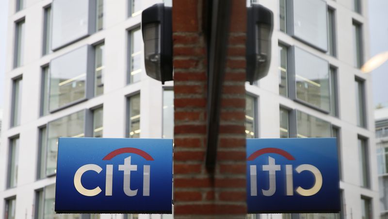 &copy; Reuters. A Citibank sign is reflected in a window in the City of London November 12, 2014.  REUTERS/Stefan Wermuth/File Photo