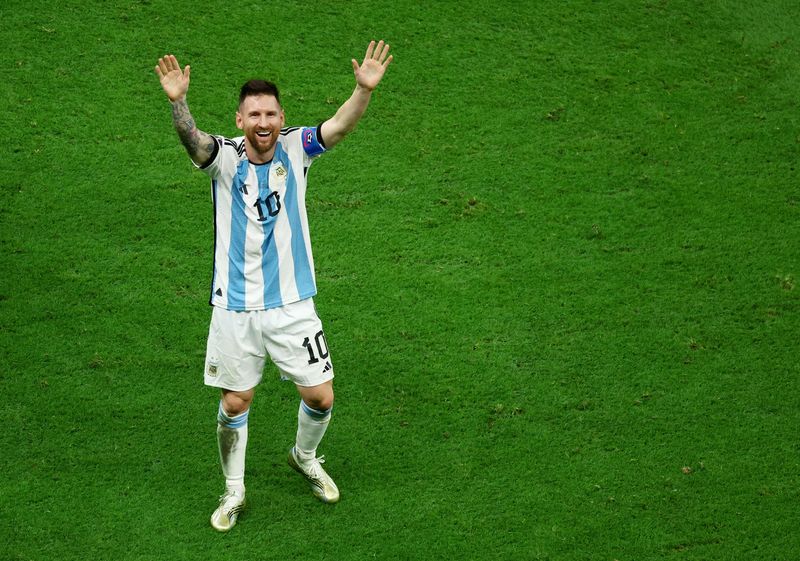 &copy; Reuters. Messi na final da Copa do Mundo de 2022 
 18/12/2022     REUTERS/Molly Darlington 