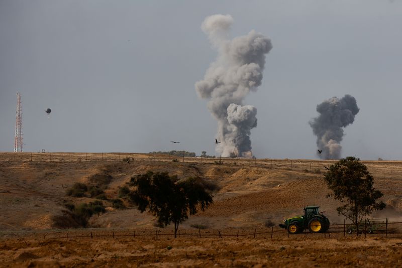 &copy; Reuters. Ataque israelense em Gaza
 22/11/2023    REUTERS/Amir Cohen