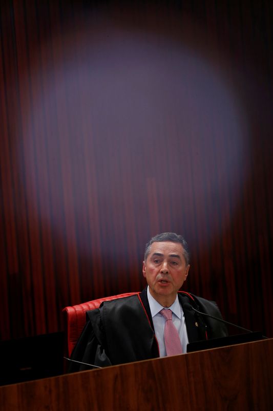 &copy; Reuters. Presidente do STF, Luís Roberto Barroso
31/08/2018
REUTERS/Adriano Machado