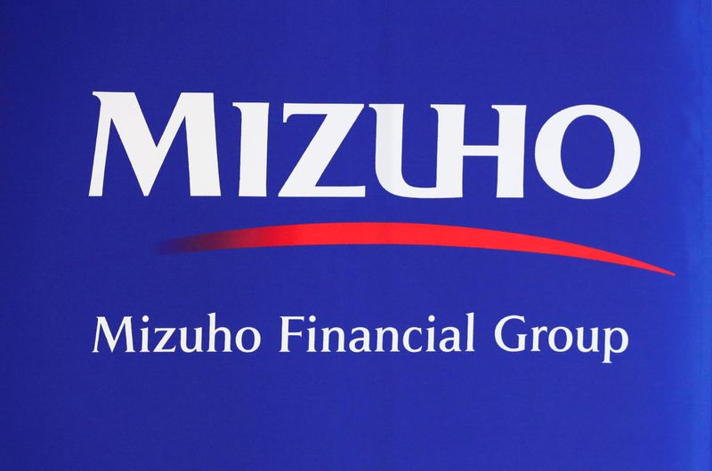 &copy; Reuters. FILE PHOTO: Mizuho Financial Group logo is seen at the company's headquarters in Tokyo, Japan August 20, 2018. Picture taken August 20, 2018.  REUTERS/Toru Hanai/File Photo