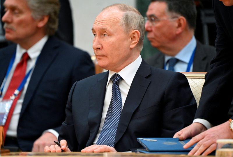 &copy; Reuters. Presidente da Rússia durante reunião em Minsk, em Belarus
23/11/2023 Sputnik/Sergey Guneev/Kremlin via REUTERS