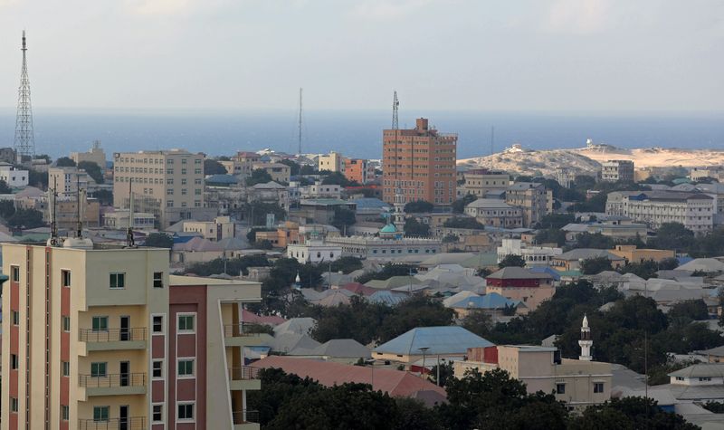 &copy; Reuters. An aerial view shows the downtown of Mogadishu, Somalia February 14, 2018. REUTERS/Feisal Omar/File Photo