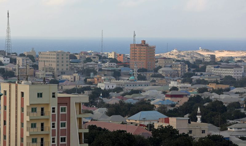 &copy; Reuters. صورة جوية لوسط العاصمة الصومالية مقديشو في صورة من أرشيف رويترز. 