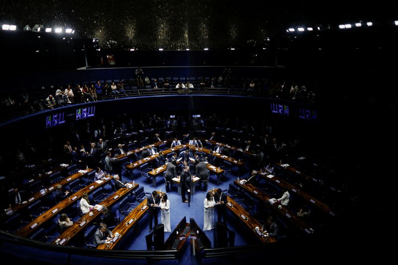 &copy; Reuters. Plenário do Senado Federal durante sessão, em Brasília
08/11/2023
REUTERS/Adriano Machado