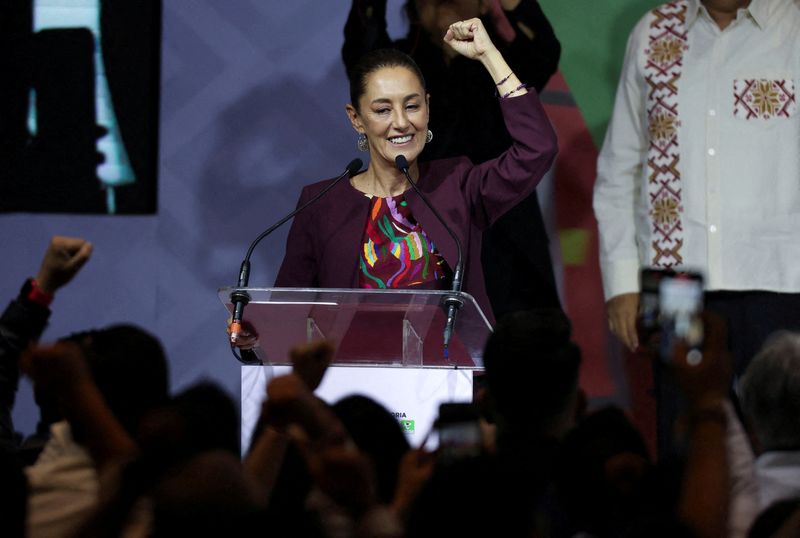 &copy; Reuters. Ex-prefeita da Cidade do México e candidata do partido governista, Claudia Sheinbaum
19/11/2023
REUTERS/Luis Cortes