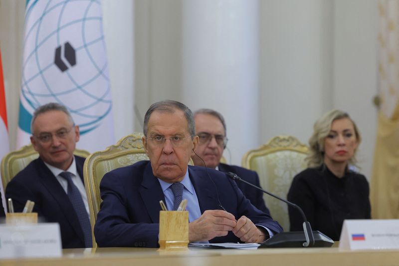 &copy; Reuters. Le ministre russe des Affaires étrangères Sergueï Lavrov participe à une réunion à Moscou. /Photo prise le 21 novembre 2023/REUTERS/Evgenia Novozhenina