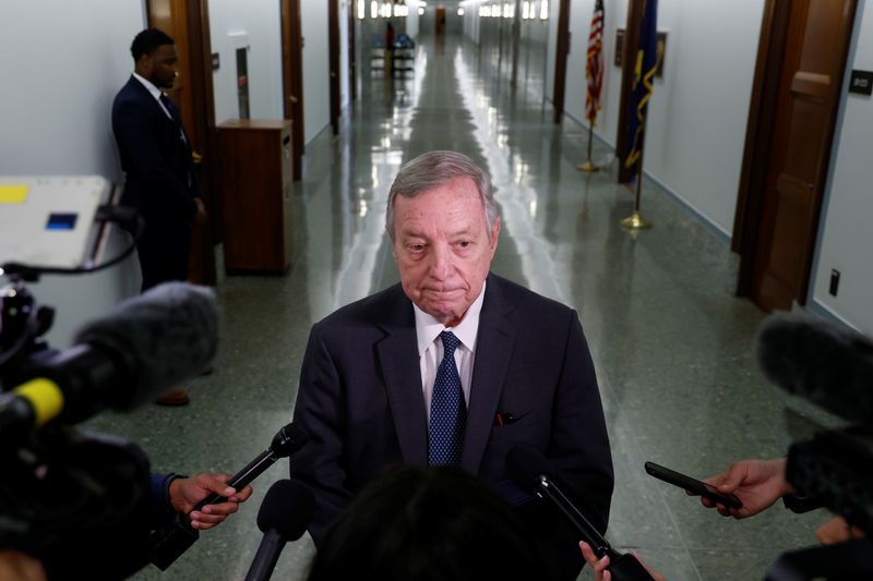 &copy; Reuters. Dick Durbin, presidente democrata do Comitê Judiciário do Senado
04/10/2023
REUTERS/Jonathan Ernst