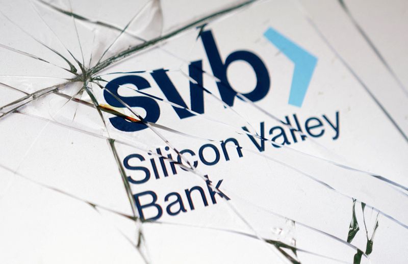 &copy; Reuters. FILE PHOTO: Silicon Valley Bank (SVB) logo is seen through broken glass in this picture illustration taken March 16, 2023. REUTERS/Dado Ruvic/Illustration/File Photo