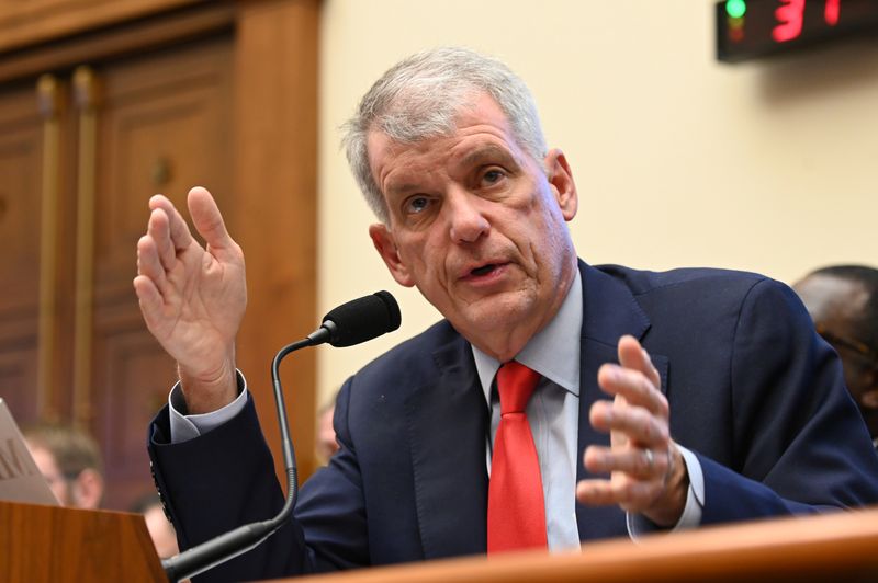 &copy; Reuters. FILE PHOTO: Wells Fargo CEO Tim Sloan testifies before a House Financial Services Committee hearing titled: "Holding Megabanks Accountable: An Examination of Wells Fargo's Pattern of Consumer Abuses" in Washington, U.S. March 12, 2019. REUTERS/Erin Scott/