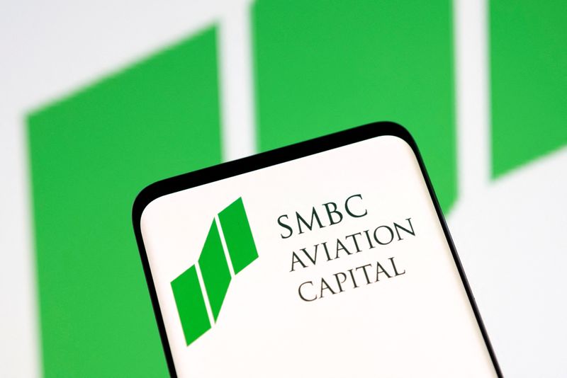 &copy; Reuters. FILE PHOTO: SMBC Aviation Captial logo is seen displayed in this illustration taken, May 4, 2022. REUTERS/Dado Ruvic/Illustration/File Photo