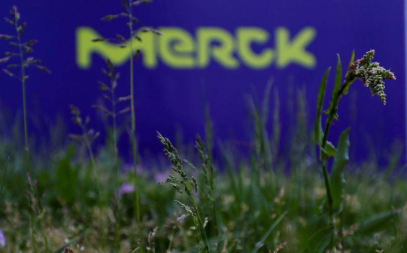&copy; Reuters. FILE PHOTO: The logo of German pharmaceuticals company Merck is seen at the company's headquarters in Darmstadt, Germany, May 16, 2016.  REUTERS/Kai Pfaffenbach/File Photo         