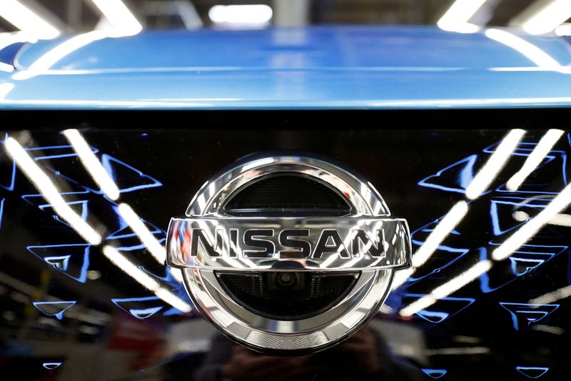 &copy; Reuters. Une voiture Nissan dans l'usine de l'entreprise à Sunderland, en Grande-Bretagne. /Photo prise le 1er juillet 2021/REUTERS/Phil Noble