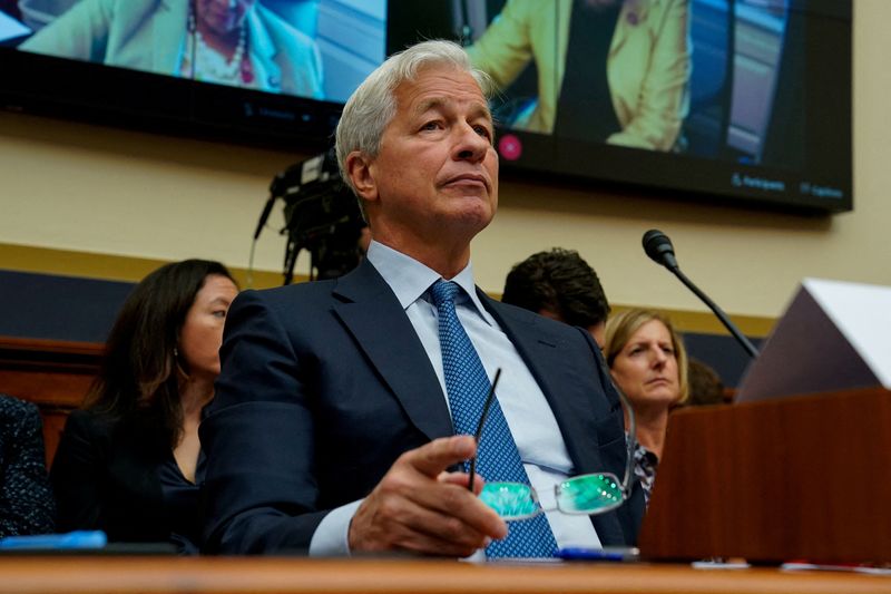 &copy; Reuters. FILE PHOTO: JPMorgan Chase & Co President and CEO Jamie Dimon attends a U.S. House Financial Services Committee hearing titled ?Holding Megabanks Accountable: Oversight of America?s Largest Consumer Facing Banks? on Capitol Hill in Washington, U.S., Septe