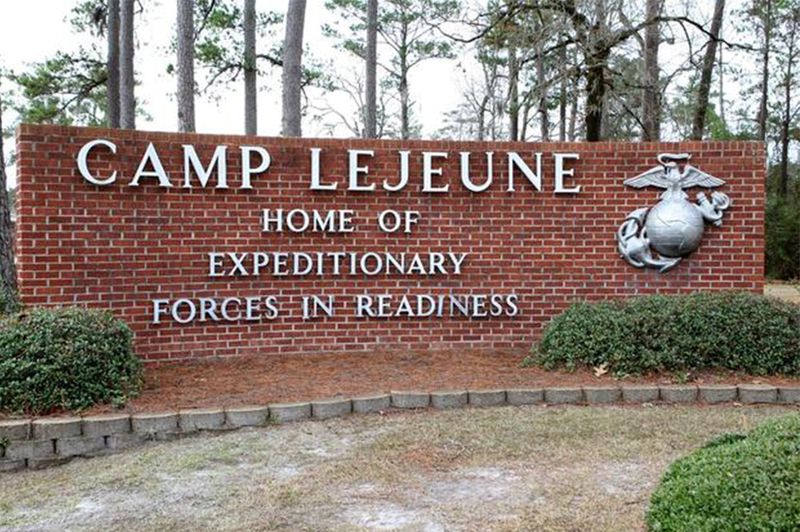 &copy; Reuters. A sign at the entrance to U.S. Marine Corps Base Camp Lejeune, in eastern North Carolina, U.S., sits in this undated handout photo.  U.S. Marine Corps/Handout via REUTERS/File photo