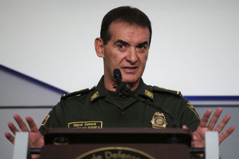 &copy; Reuters. Diretor da Polícia Nacional da Colômbia, general William René Salamanca
13/06/2023
REUTERS/Luisa Gonzalez