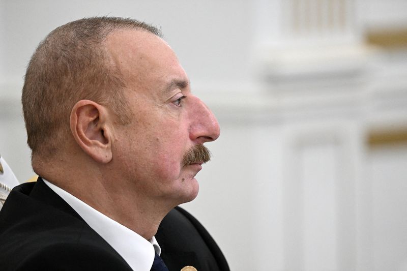 &copy; Reuters. L'actuel président azerbaïdjanais, Ilham Aliev . /Photo prise le 13 octobre 2023/REUTERS/Sputnik/Pavel Bednyakov