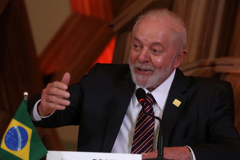© Reuters. Presidente Luiz Inácio Lula da Silva durante reunião de cúpula do Mercosul no Rio de Janeiro
07/12/2023
REUTERS/Pilar Olivares