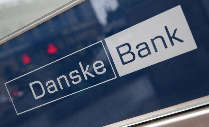&copy; Reuters. FILE PHOTO: A view of the entrance of a branch of Danske Bank in Copenhagen, Denmark, October 26, 2023. REUTERS/Tom Little/File Photo
