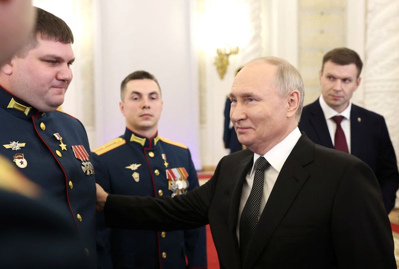&copy; Reuters. Putin durante cerimônia em Moscou
 8/12/2023   Sputnik/Valeriy Sharifulin/Pool via REUTERS