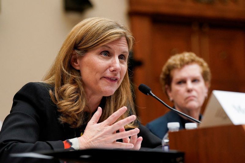 &copy; Reuters. FILE PHOTO: University of Pennsylvania President Liz Magill testifies before a House Education and The Workforce Committee hearing titled "Holding Campus Leaders Accountable and Confronting Antisemitism" on Capitol Hill in Washington, U.S., December 5, 20