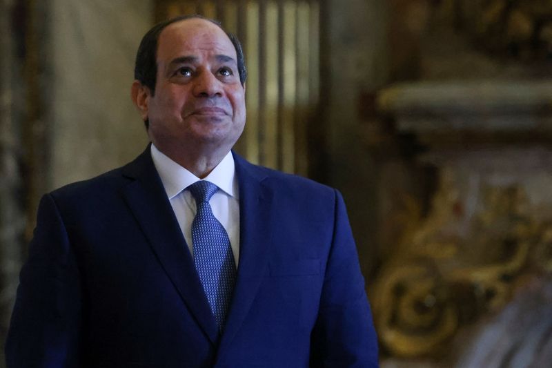 &copy; Reuters. Le président égyptien Abdel Fattah al Sissi lors d'un déplacement à Bruxelles. /Photo prise le 16 février 2022/REUTERS/Yves Herman
