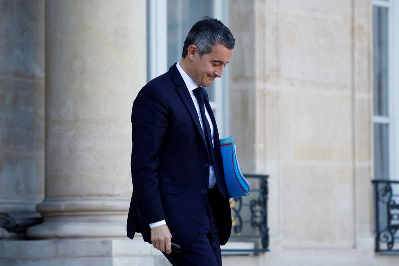 &copy; Reuters. Ministro do Interior da França, Gerald Darmanin
22/11/2023
REUTERS/Sarah Meyssonnier