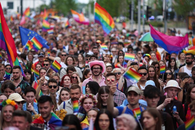&copy; Reuters. Une manifestation pro LGBT à Varsovie, en Pologne. /Photo prise le 17 juin 2023/REUTERS/Kacper Pempel