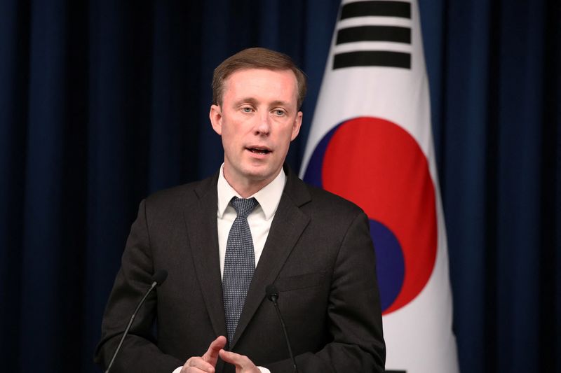 © Reuters. مستشار الأمن القومي الأمريكي جيك سوليفان خلال مؤتمر صحفي في سول بكوريا الجنوبية يوم التاسع من ديسمبر 2023 في صور لرويترز من ممثل لوكالات الأنباء.